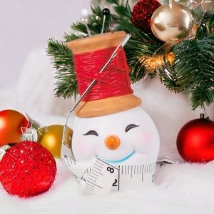 Hallmark Keepsake Christmas Ornament  Snowman Sewing Ornament
